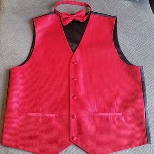Umo Lorenzo Formalwear Vest & Bow Tie Size L
